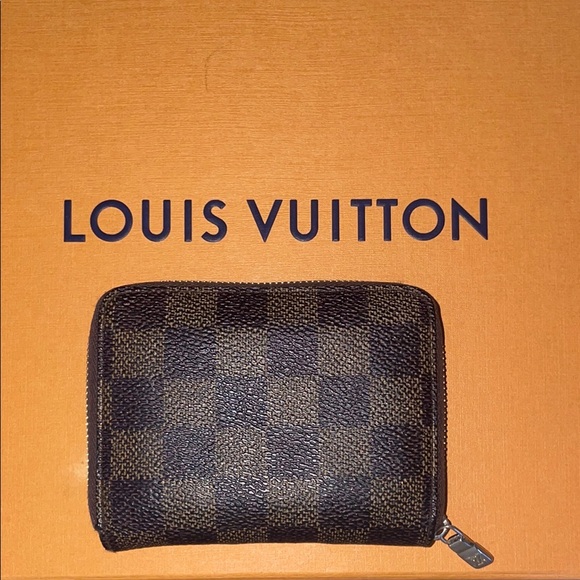 Louis Vuitton Damier Ebene Zippy Coin Purse Card Holder Wallet - Picture 2 of 13